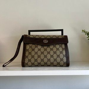 Vintage Gucci Monogram Wristlet